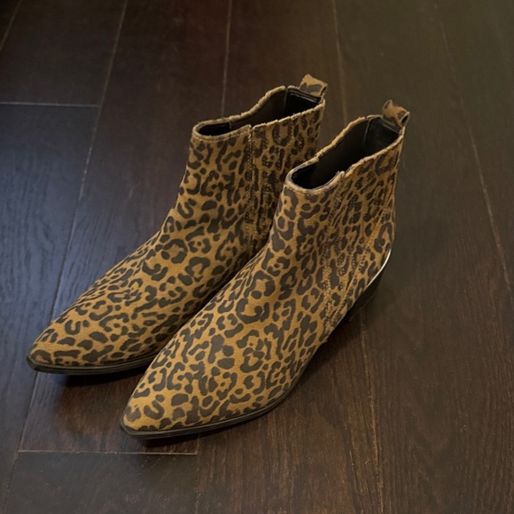 Marc Fisher Shoes - Marc Fisher Missir Suede Leopard Print Booties